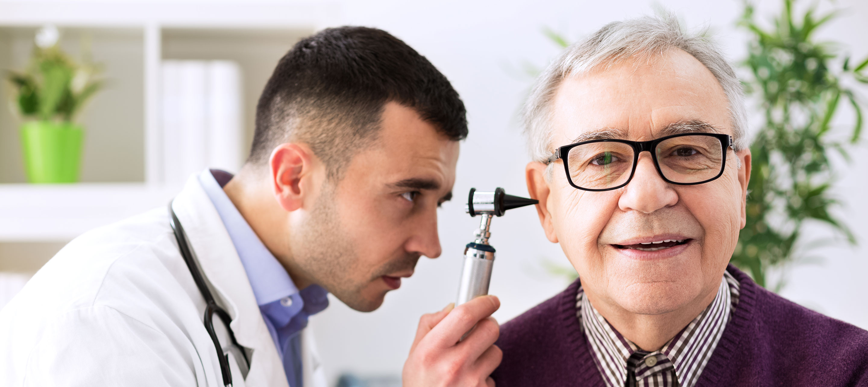 Man during hearing exam