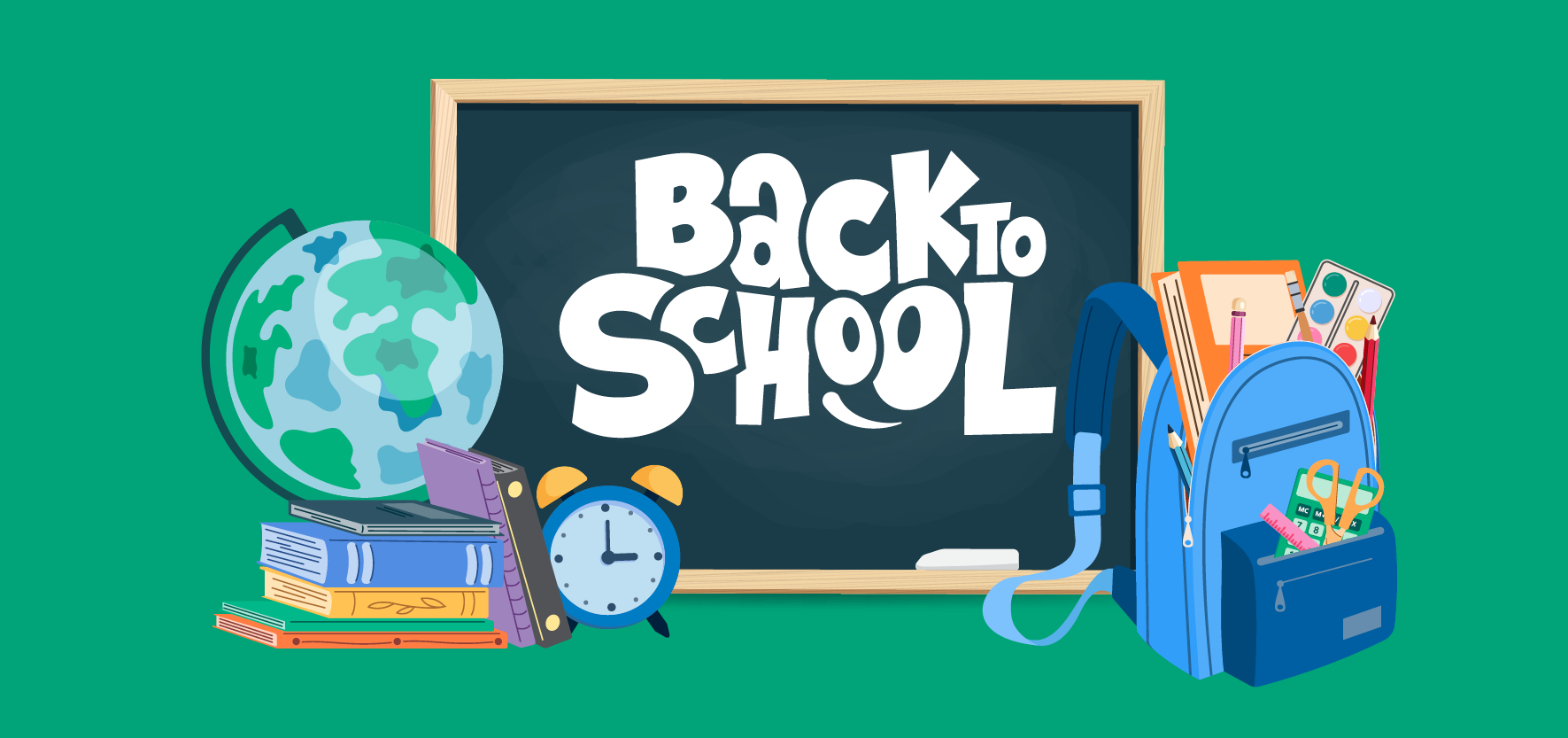 An illustration of a chalkboard that reads 