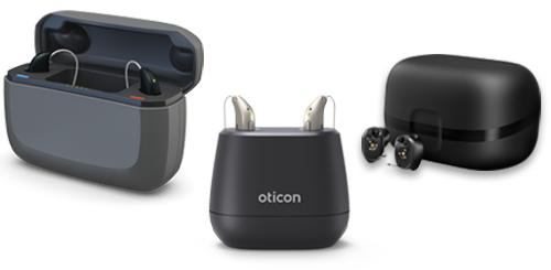 lineup of hearing aid devices